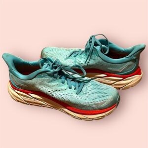 Hoka One One Clifton 8 Aquarelle Eggshell Blue Women’s Low Neck Size 9.5 B